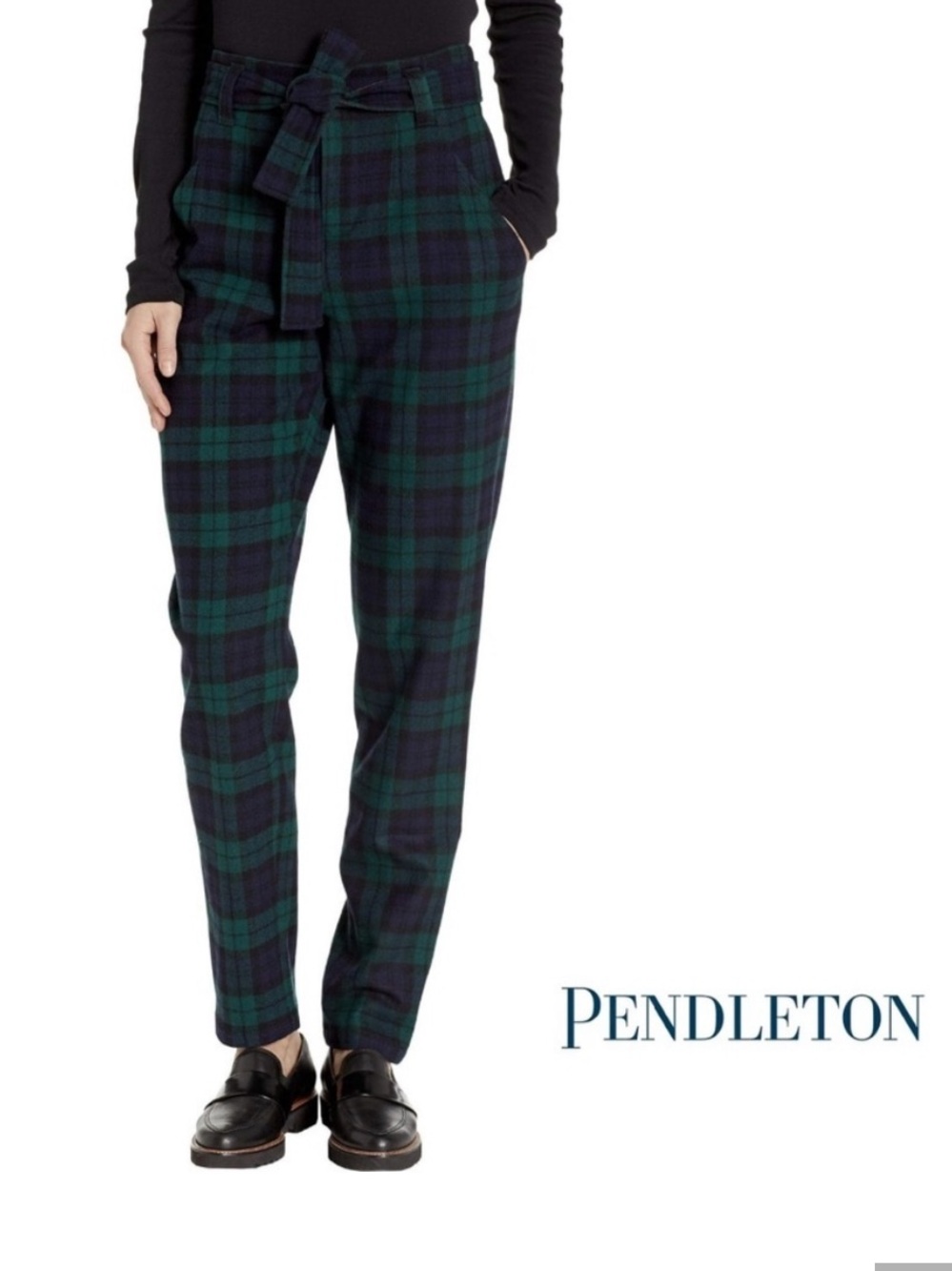 Pendleton— 100% Wool Plaid Dress Pants With Belt (NO HOLES)